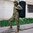 Рюкзак-сумка баул військова, армійський баул Оксфорд чорний 100 л тактичний баул з клапаном. - зображення 4