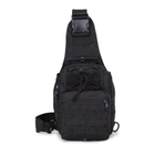 Военный рюкзак тактический Eagle M02B Oxford 600D через плечо 6 литров Black - изображение 5