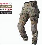 Тактичні штани G3 COMBAT PANTS MULTICAM бойові армійські штани мультикам з наколінниками та спандекс вставками р.2XL - зображення 1