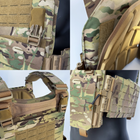 Плитоноска тактическая Armadillo военный жилет разгрузочный быстросъемный комплект 3 мультикам (G5-3M) - изображение 9