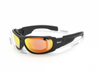 Захисні військові тактичні окуляри з діоптріями Daisy C6 Black + 4 комплекти лінз - зображення 8