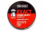 Пули пневматические JSB Diabolo Exact Jumbo Heavy. Кал. 5.52 мм. Вес - 1.17 г. 250 шт/уп - изображение 1