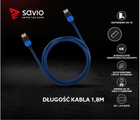 Kabel Savio GCL-02 HDMI v2.0, 1.8 m Niebieski - obraz 6