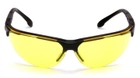 Защитные тактические очки Pyramex баллистические стрелковые очки Rendezvous (amber) желтые - изображение 3