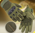 Перчатки мужские тактические с костяшками и закрытыми пальцами 4623 XL Оливковый - изображение 1