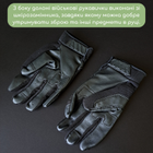 Тактичні рукавички із закритими пальцями Рукавички для військових TACTICAL Поліестер Кожзам Чорний (BC-8795) XL - зображення 4
