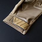 Тактичні рукавички із закритими пальцями Рукавички для військових TACTICAL Поліестер Кожзам Хакі (BC-8795) L - зображення 6