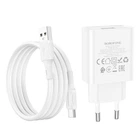 Зарядное устройство BOROFONE Type-C Cable Aspirer Single port Charger Set BA74A | 1USB, 2.1A | white
