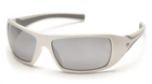Захисні тактичні окуляри Pyramex відкриті стрілецькі окуляри Goliath White (silver mirror) дзеркальні чорні (2ГОЛІ-Б70) - зображення 2