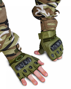 Перчатки тактические беспалые Хаки размер М - изображение 1