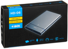 Kieszeń zewnętrzna iBOX HD-06 na SSD 2,5" SATA USB Type-C 3.1 Srebrna (IEUHDD6) - obraz 6