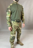 Військова форма Tactic CORD, тактичний костюм (убакс із налокітниками + штани з наколінниками), мультикам 48 - зображення 6