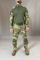 Військова форма Tactic CORD, тактичний костюм (убакс із налокітниками + штани з наколінниками), мультикам 50 - зображення 1