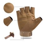 Тактические беспалые перчатки митенки, Песочный, М - изображение 4