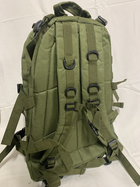 Рюкзак сумка 45 л Олива ранец на плече двухлямковый с водонепроницаемого зносостойкого полиэстра для кемпинга туристических походов рыбалки охоты - изображение 3