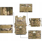 Військовий рюкзак органайзер ранець рюкзак 42 л Піксель армійське спорядження - зображення 5