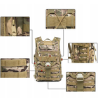 Військовий рюкзак органайзер ранець рюкзак 42 л Камуфляж - зображення 4