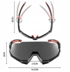 Тактичні захисні окуляри ROCKBROS червоні 10131. 5 лінз/окулярів поляризаційні UV400 велосипедні окуляри.тактичні - зображення 2