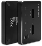Док-станція Qoltec для 2 x SSD M.2 SATA USB Type-C 3.1 Black - зображення 5