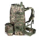 Рюкзак тактичний чоловічий з 3 підсумками Tactical Backpack B08 Піксель на 55 л військовий туристичний для полювання та риболовлі з кріпленням MOLLE - зображення 3