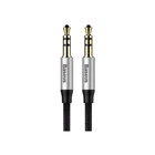 Кабель мультимедийный Jack 3.5mm Yiven M30 M/M 1m silver-black Baseus (CAM30-BS1)