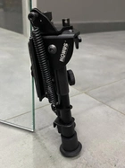 Стрелковые сошки KONUS BIPOD, резиновые насадки на ножки, высота 15-22 см на планку Weaver/Picatinny - изображение 5