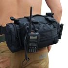 Тактическая штурмовая наплечная поясная модульная сумка Molle M-03G 10л Black - изображение 2