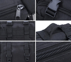 Тактическая штурмовая наплечная поясная модульная сумка Molle M-03G 10л Black - изображение 4