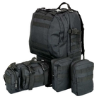 Тактический рюкзак Int мужской 55 л + 3 подсумка чёрный М-34505 - изображение 4