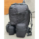 Тактический рюкзак Int мужской 55 л + 3 подсумка чёрный М-34505 - изображение 6
