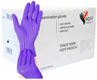 Рукавички нітрилові Hoff Medical XS 500 пар Фіолетові (op_omp010006_10_XS) - зображення 1