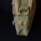Тактична сумка через плече SILVER KNIGHT Військова 23 х 20 см Оксфорд 900D Хакі (TY-432) - зображення 8