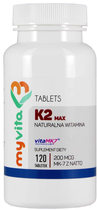 Добавка харчова Myvita Vitamin K2 Max MK7 з таблетками Natto 120 (5906395684670) - зображення 1