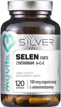 Добавка харчова Myvita Silver Selenium 100% 120 капсул (5903021590657) - зображення 1