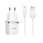 Адаптер сетевой Hoco Lightning cable C12 |2USB, 2.4А| белый
