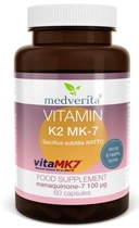 Добавка харчова Medverita Вітамін K2 МК7 100 мкг 60 капсул (5905669084178) - зображення 1
