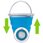 Ведро складное Collapsible Bucket туристическое 5 литров силикон Синий (11574VDR5L02676) CLS55