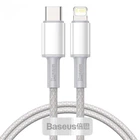 Кабель зарядний Baseus High Density Braided Cable Lightning-Type-C 20W 1 м White (CATLGD-02)