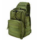 Тактична сумка однолямковий рюкзак тактичний слінг, зсу, поліції, нацгвардії. Хакі - зображення 3