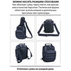 Тактическая сумка, усиленная мужская сумка, рюкзак, тактическая стропа. Цвет: черный - изображение 3