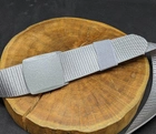 Тактический военный ремень Tactical армейский брючной пояс унисекс Серый (ykk-belt-grey) - изображение 3
