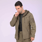 Куртка тактическая Eagle Soft Shell JA-01-0 с флисом Olive Green XL - изображение 3