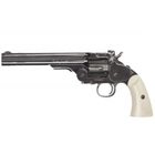 Револьвер пневматический ASG Schofield BB (6", 4,5mm), черный/пластик - изображение 1