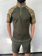 Тактический костюм летний для НГУ, ВСУ убакс с шортами мультикам-хаки XXL - изображение 1