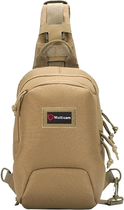 Тактическая сумка нагрудная Multicam KMS-6 на молнии с тремя карманами Койот - изображение 1