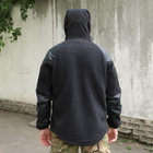 Флісова тактична куртка з капюшоном Шерман чорний розмір 64 (926) - зображення 4