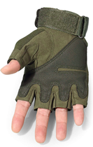 Перчатки тактические короткопалые с защитой костяшек Зевс UAD Олива L - изображение 4