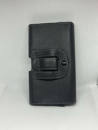 Чехол на ремень, пояс кобура поясной кожаный c карманами для телефона, черный (KG-8922) - изображение 3