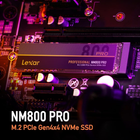 Dysk SSD Lexar NM800 Pro 2TB NVMe M.2 PCIe 4.0 x4 3D NAND (TLC) (LNM800P002T-RNNNG) - obraz 3