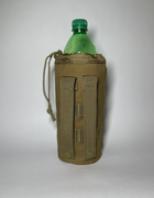 Тактичний підсумк сумка тримач для пляшки води 23х10см Койот із системою MOLLE - зображення 3